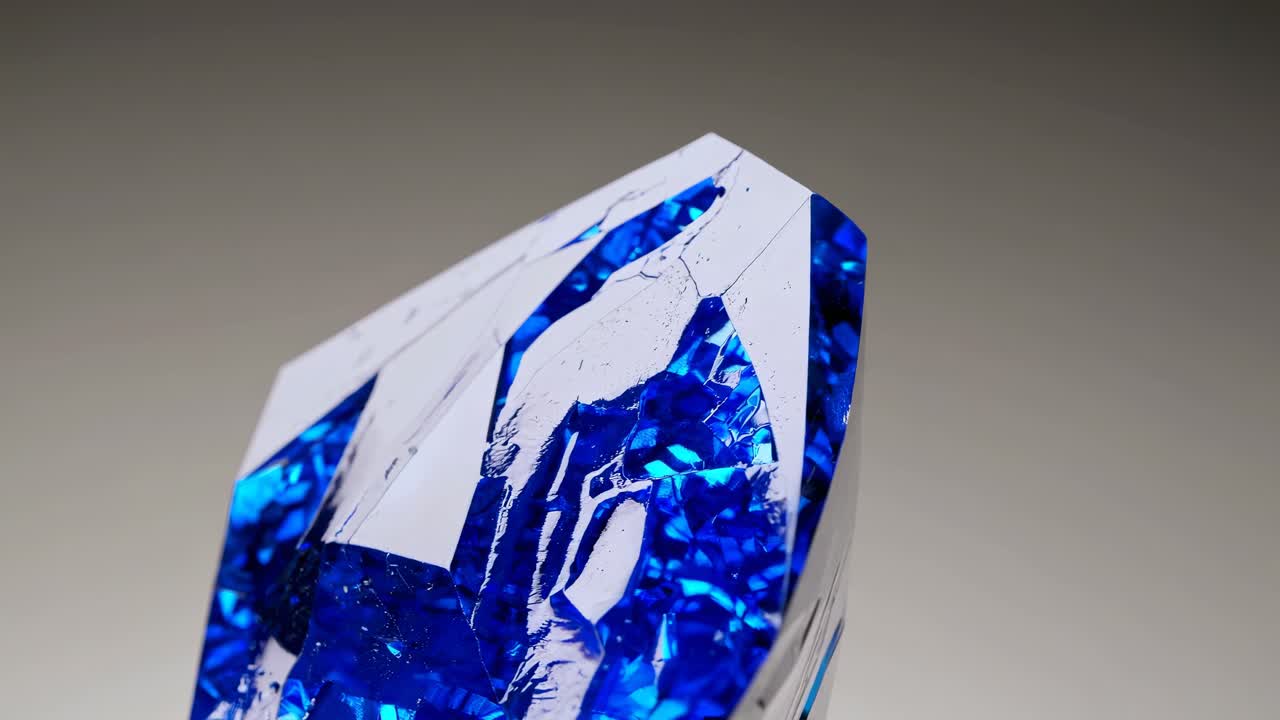 Close-up of a Deep Blue Crystal