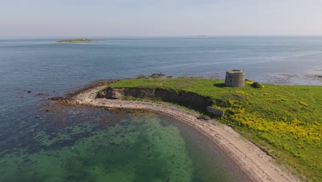 martello towers on serene islands near dublin, ireland, with scenic views