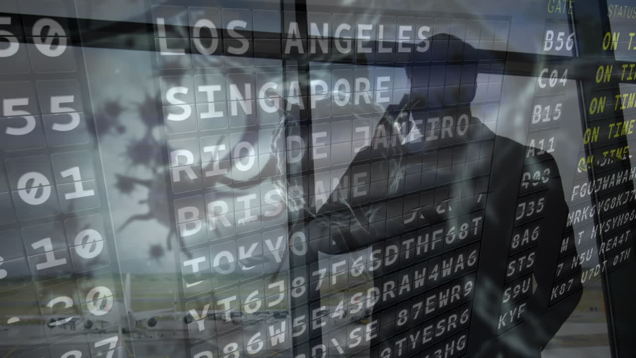 백인 인간과 시간표에 대한 바이러스 세포의 애니메이션