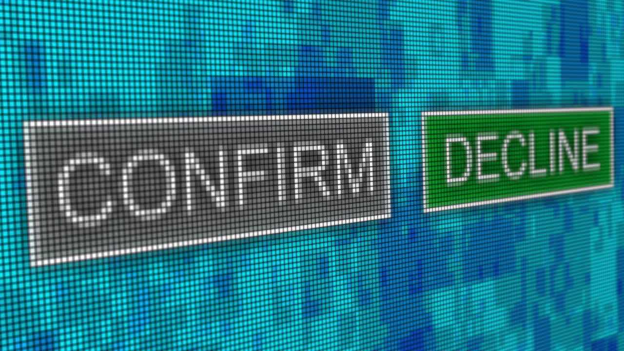 확정 버튼 픽셀 컴퓨터 화면 애니메이션 클로즈업