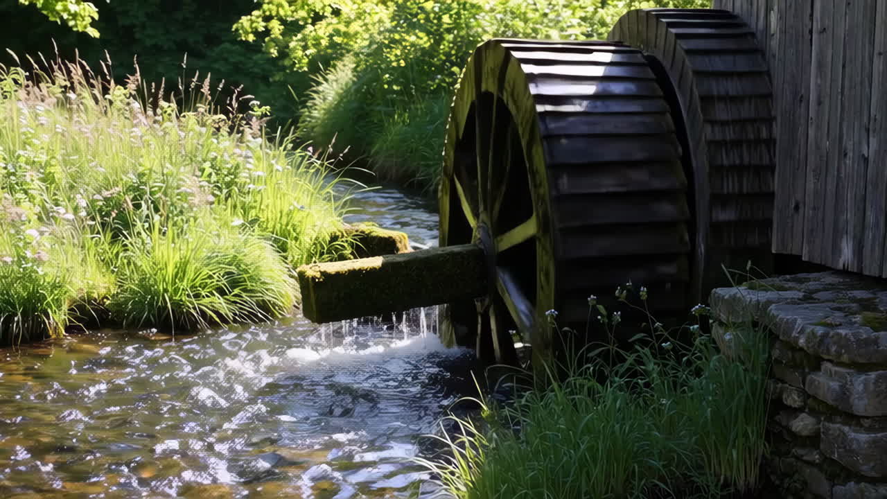 Old Watermill by a Stream