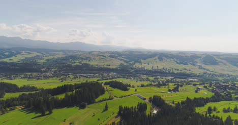 flying over the beautiful forest trees landscape panorama 30