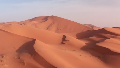 medium aerial shot moroccan desert 4k