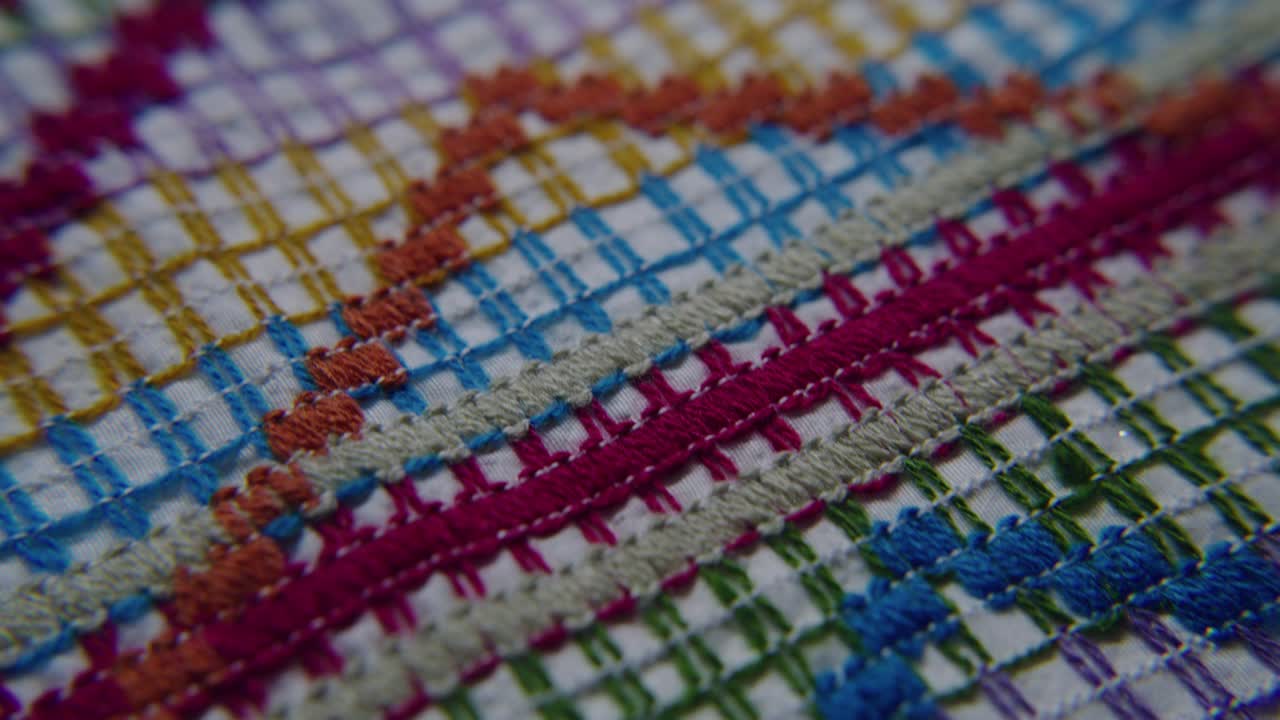 tomada de cerca de tejido textil multicolor