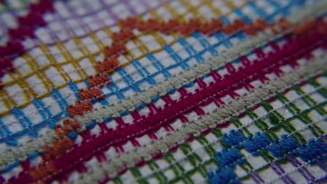 close up shot of multi coloured textiles fabric