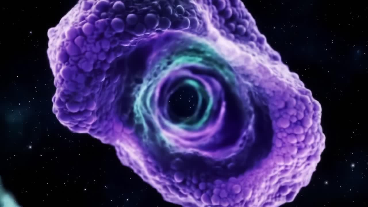 Explore the Mesmerizing Journey Through a Vibrant, Swirling Galaxy Formation in Deep Space