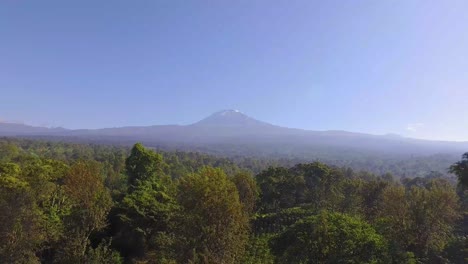 aerial stock footage mt kilimanjaro from moshi tanzania