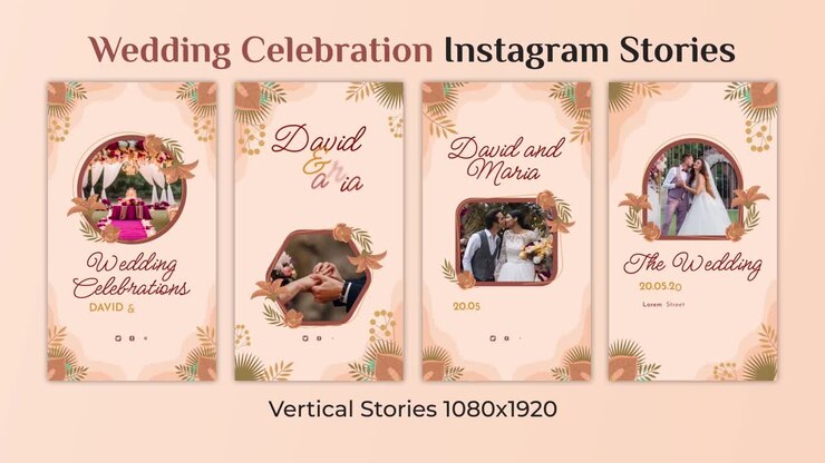 Romantic Wedding Celebration Insta Stories