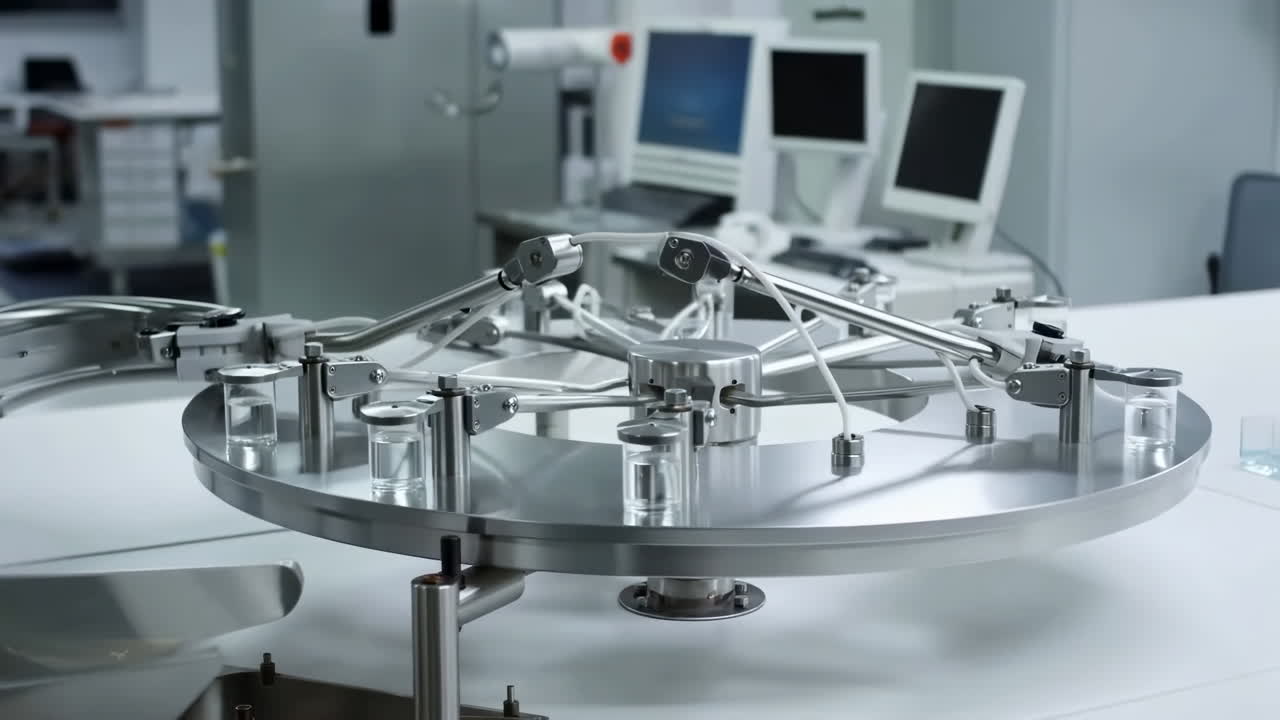 Sterile Laboratory Robotic Carousel In Cleanroom, Stainless Steel ...
