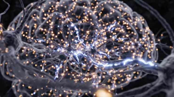 A Detailed Exploration of Neurons: The Complex Interconnectivity of Neural Networks with Glowing Synapses and Dynamic Electric Signals Under a Magnifying Lens