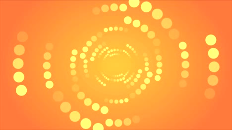 abstract orange retro shiny circles video animation