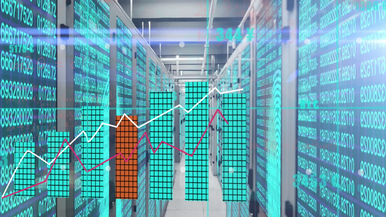 서버 에서 생체인식 지문 스캐너에 대한 통계 데이터 처리의 애니메이션