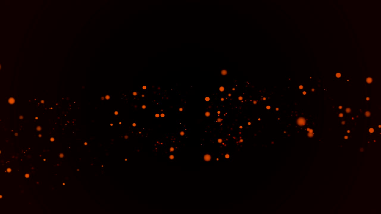 partículas naranjas (en bucle) - vídeo en 4k