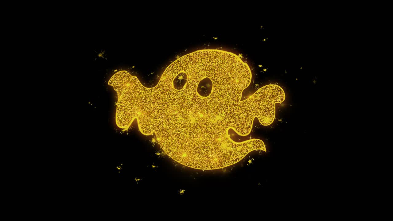 Golden Glitter Ghost