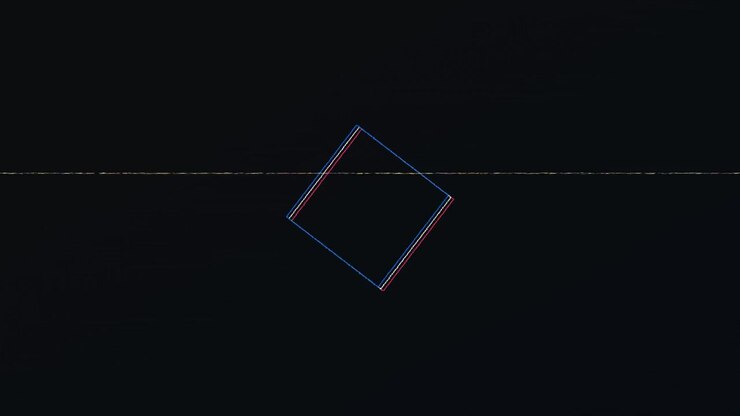 Abstract Geometric Shapes and Lines Animation with Glitch Effects