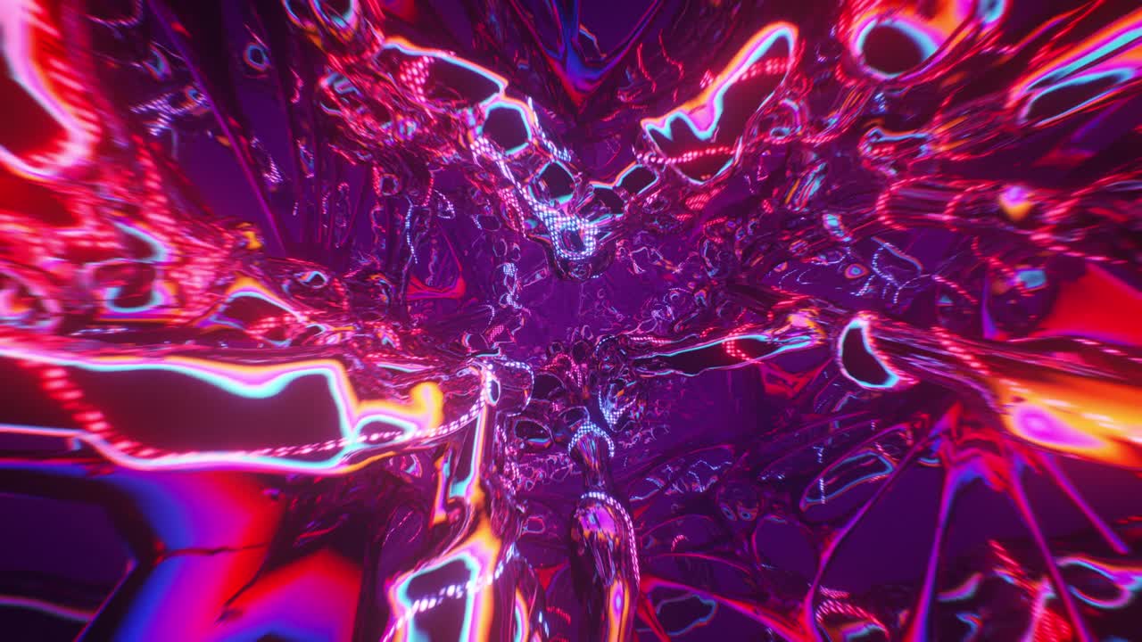 animación en bucle de ondas coloridas video de stock