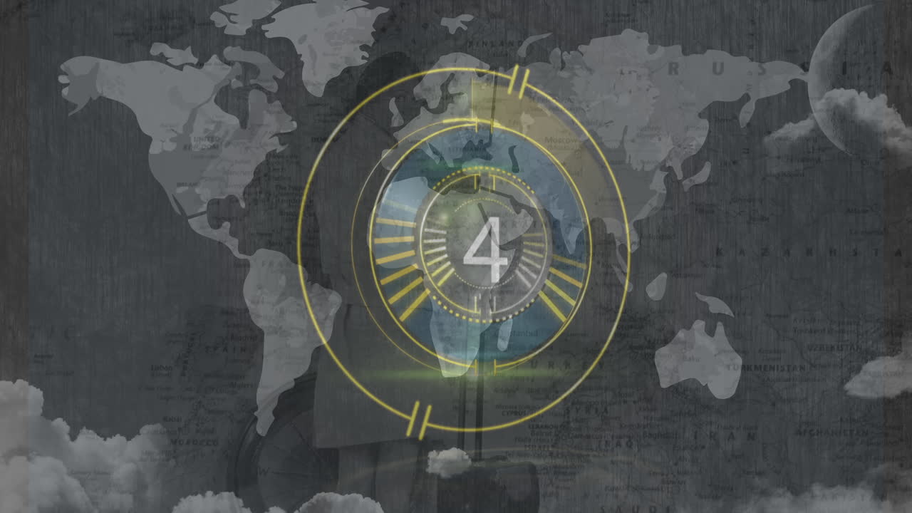 회색 배경에 대한 카운트다운 4k