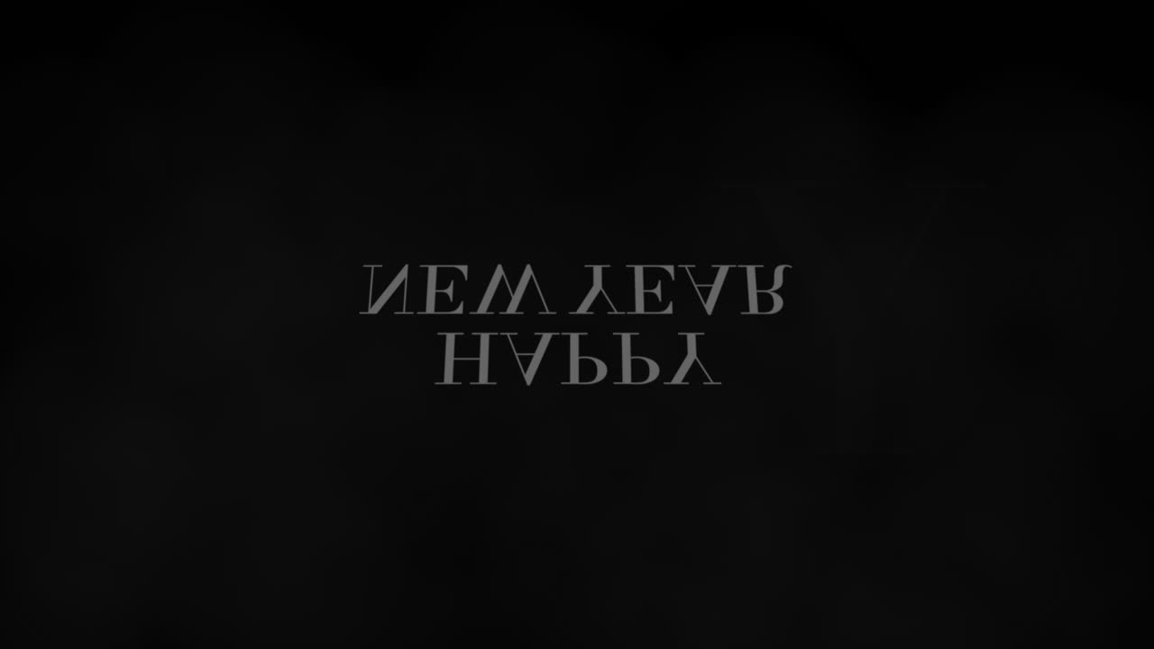 feliz año nuevo en degradado moderno negro 1