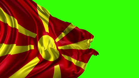 flag of macedonia on green screen