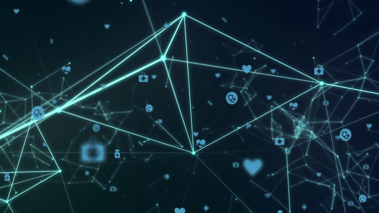 연결 네트워크를 통해 데이터 처리의 애니메이션