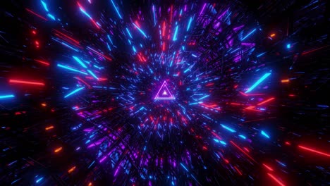 ilustración 3d brillante muy abstracta con un triángulo brillante marco de alambre fondo de movimiento papel tapiz en vivo bucle visual vj