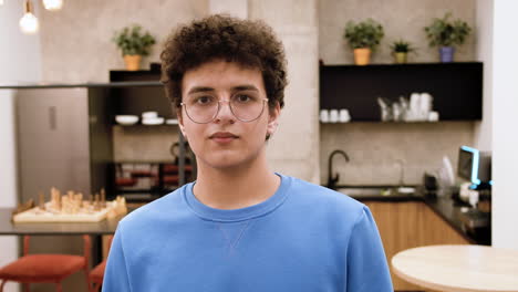 man posing indoors