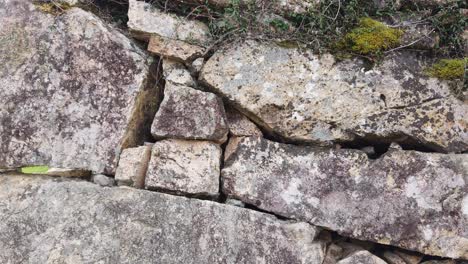 takeda castle ruins stone walls closeup texture historic landmark site of japan