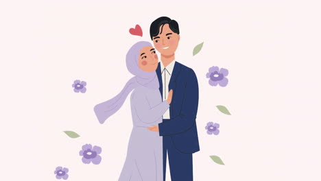 happy muslim couple