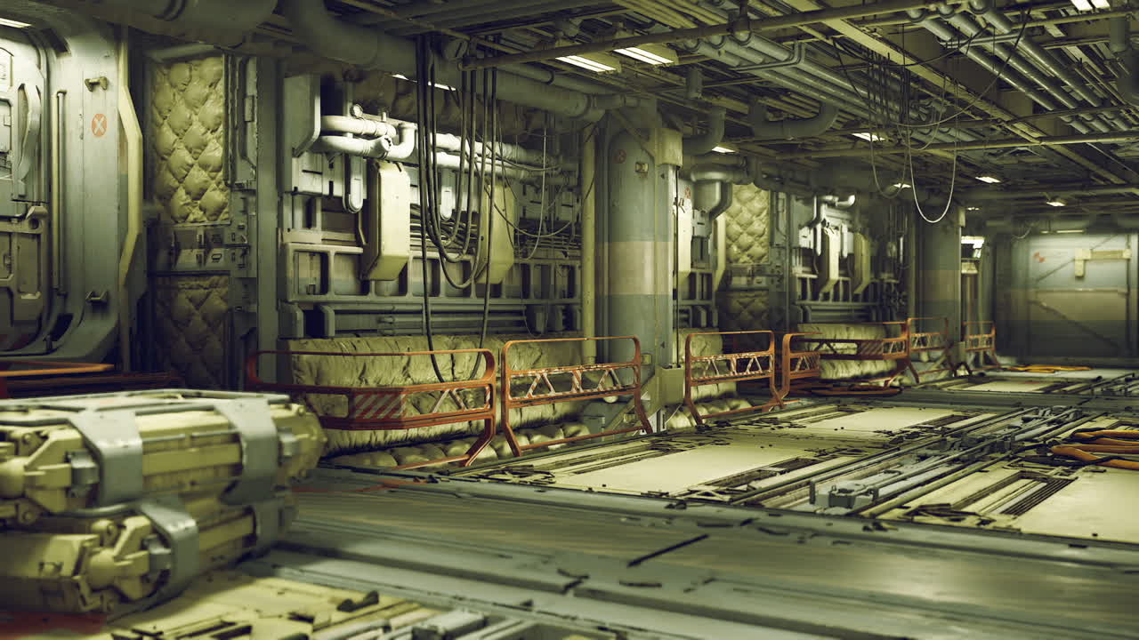 Complex piping layout with inspection points and maintenance routes