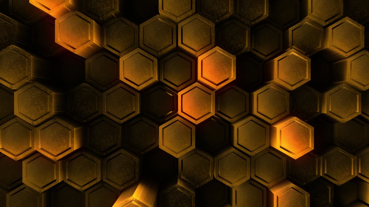 animación hexagonal abstracta patrón multicolor concepto suave de 4k