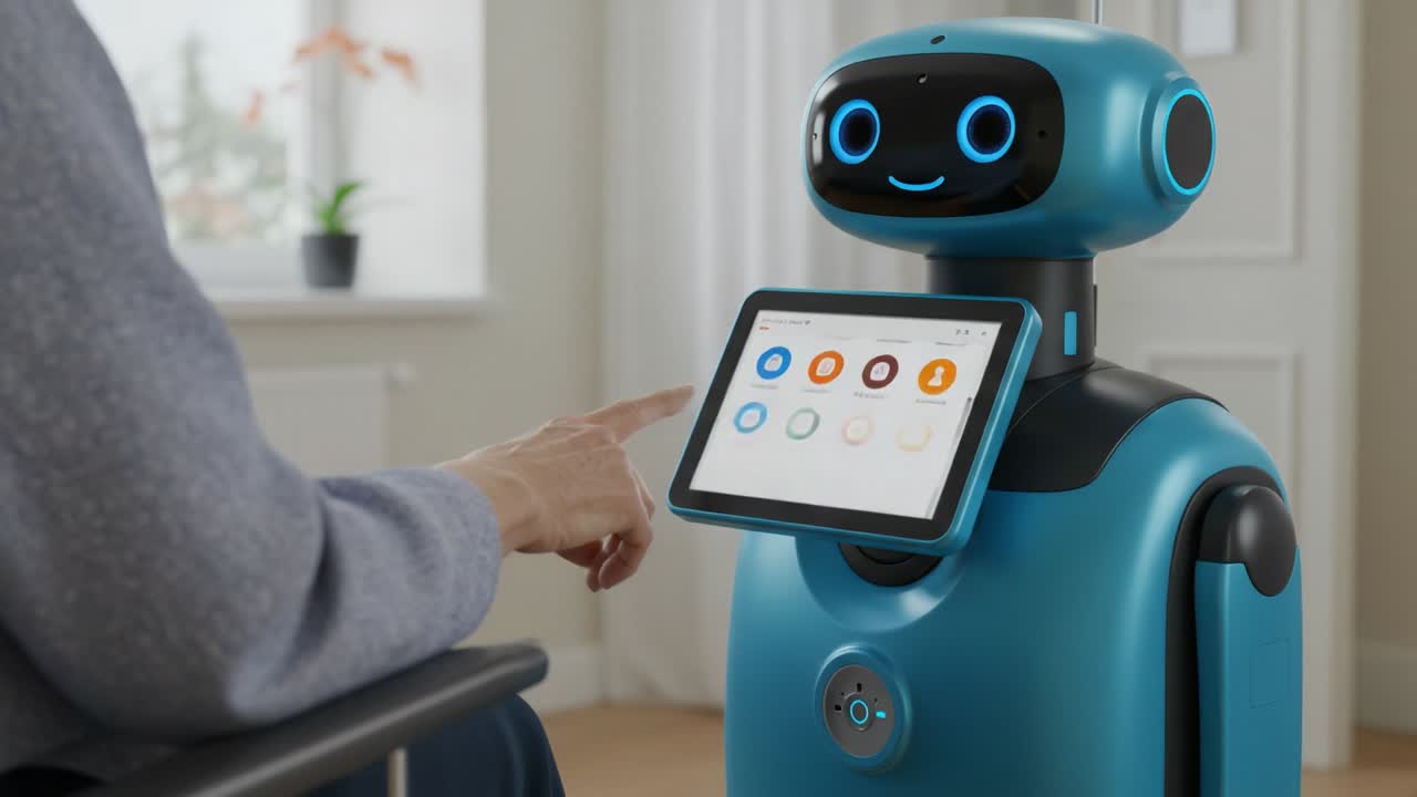 A Personal Assistant Robot Engaging in Interactive Activities with a User, Utilizing Touchscreen Functions and Comfortable Home Environment for Elderly Support