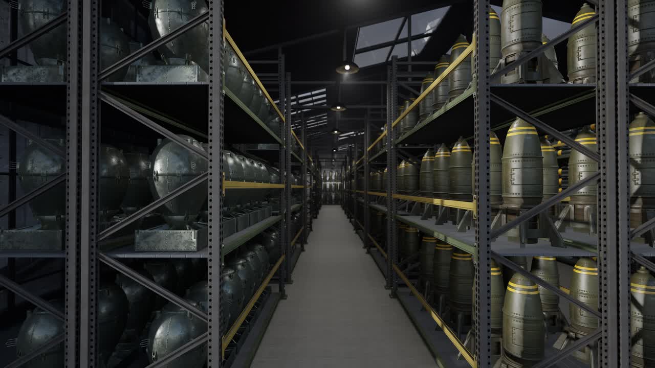 Militært lager for bomber og ammunition