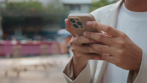 person using a smartphone