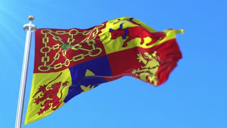 flag of department of pyrénées-atlantiques in nouvelle-aquitaine, france. loop