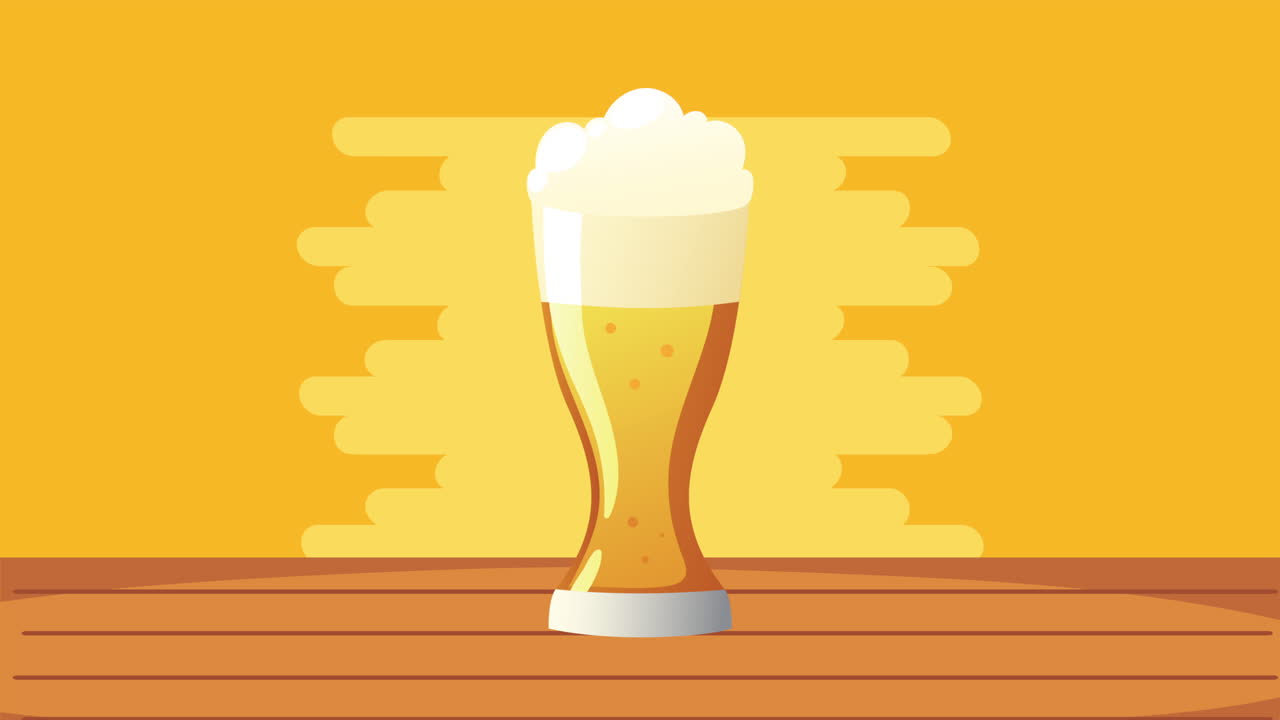 animación de bebidas de cerveza