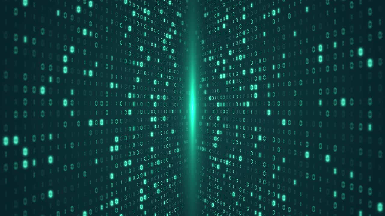 Digital number code green color screen