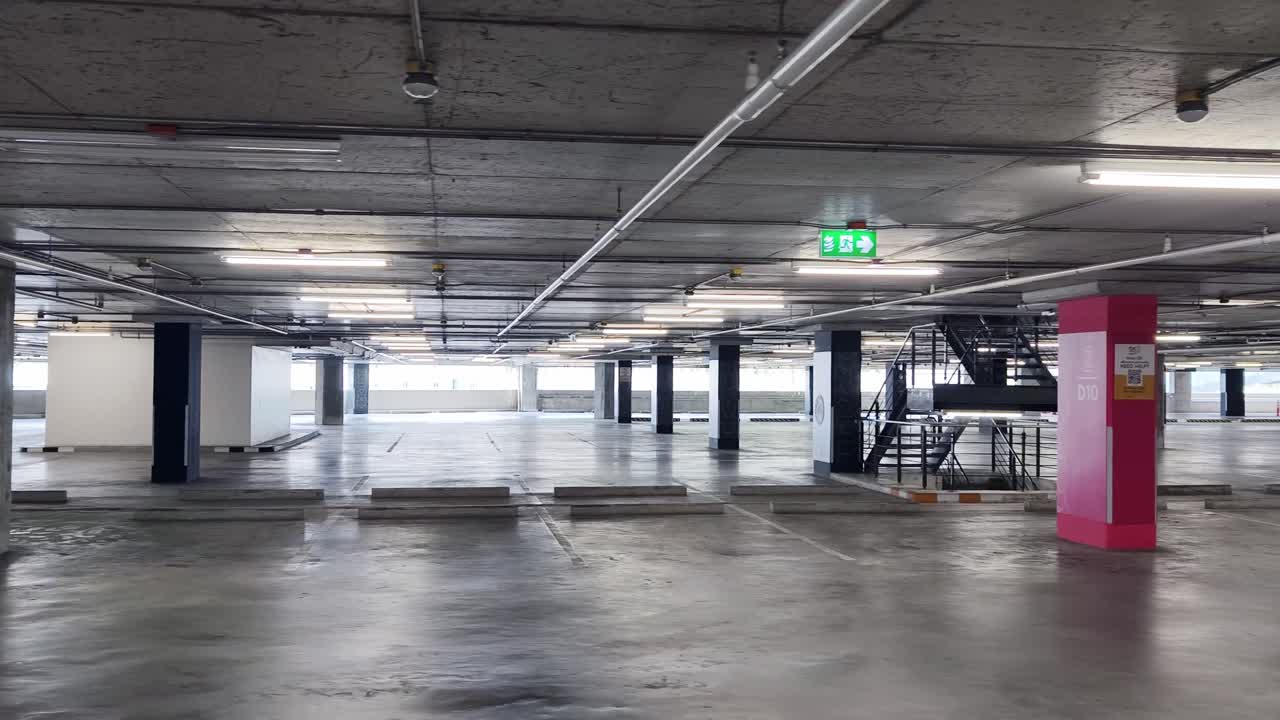 Empty Parking Garage Interior