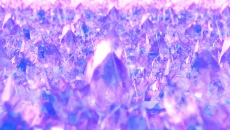 빙산의 근접 시각: 추상적인 겨울 얼음 배경, 얼음 조각, 차가운 눈, 파란색과 보라색, 분쇄된 얼음의 3d 애니메이션, 루프 애니메이션
