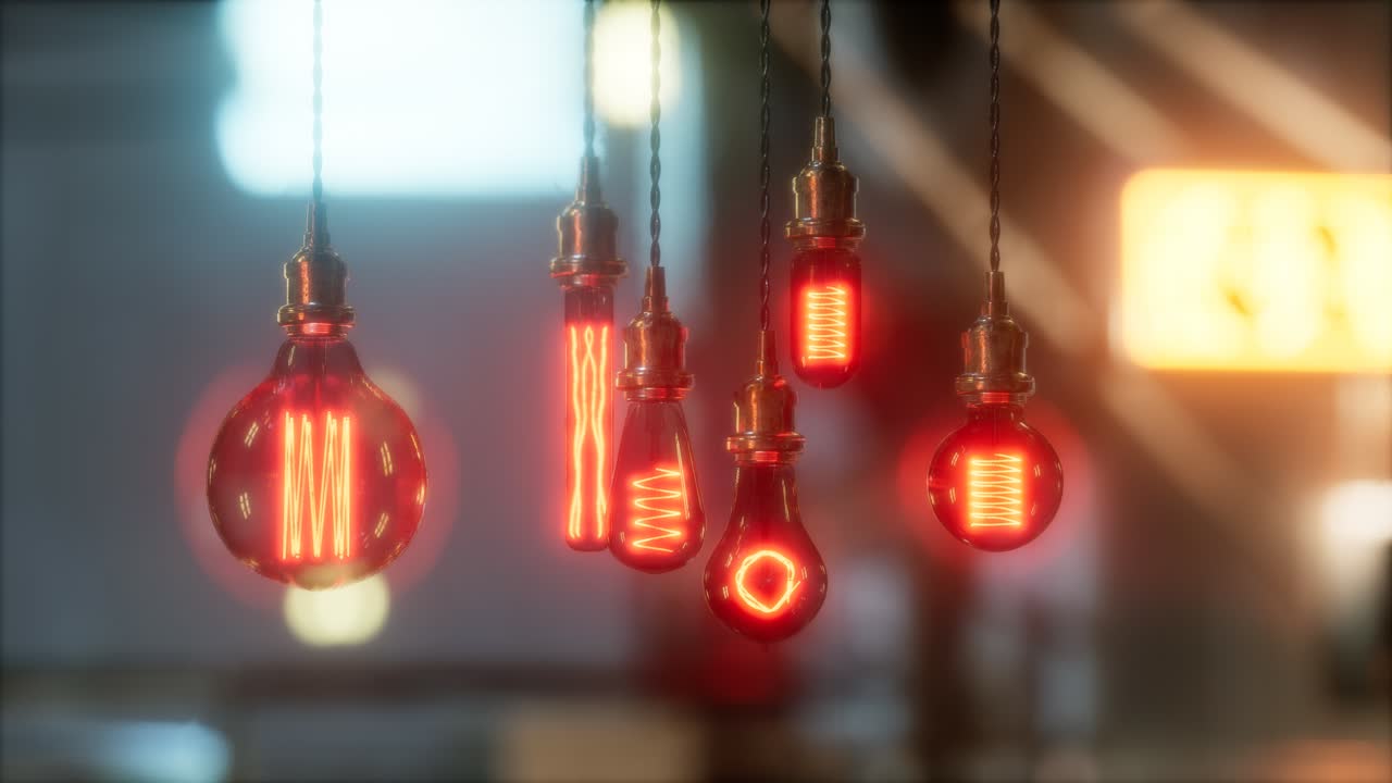 오래된 레트로 빈티지 열광 전구