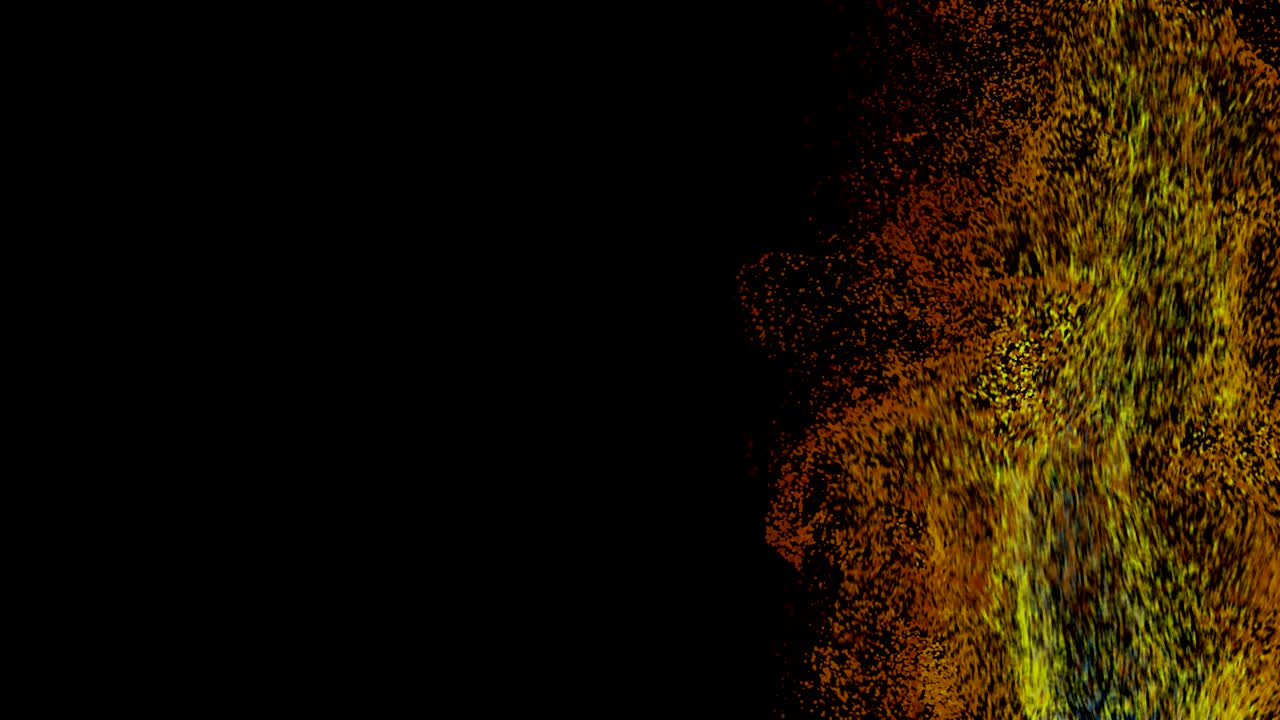 4k de humo orgánico y partículas de polvo.