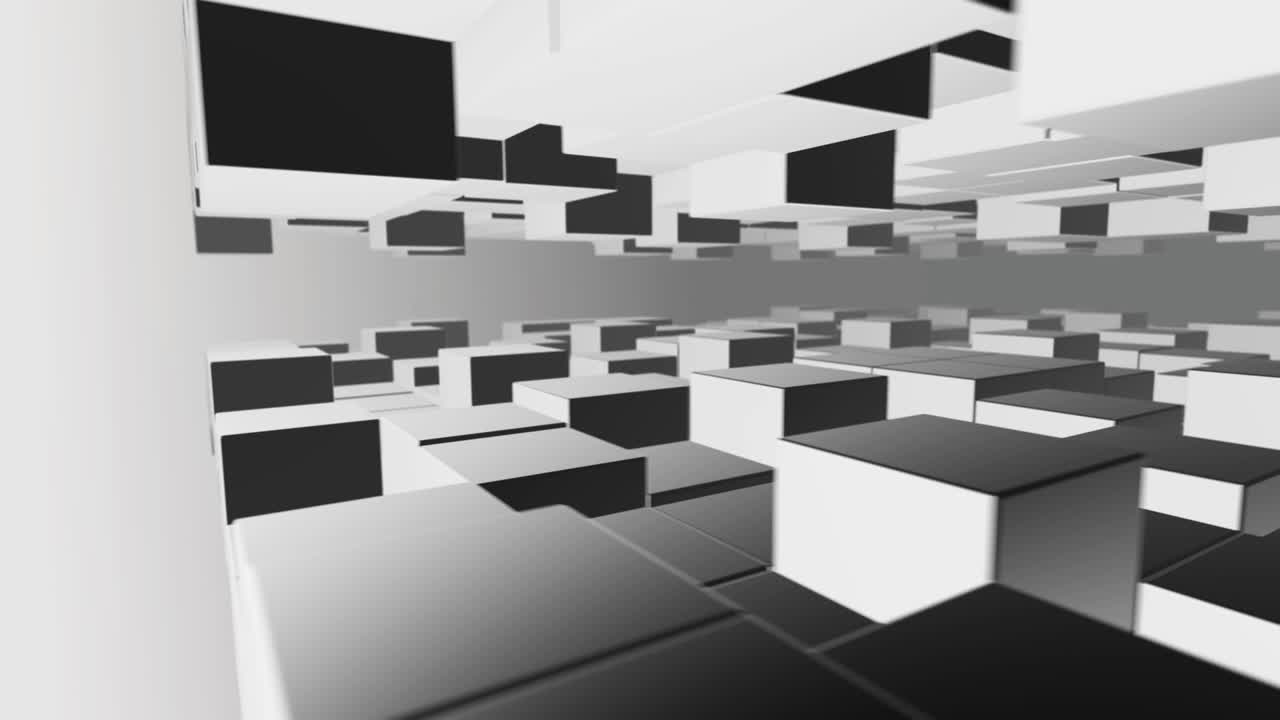 Seamless looping Chrome Cubes Animation