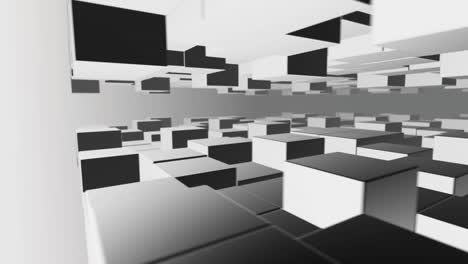 animación de cubos de cromo con bucle sin costuras