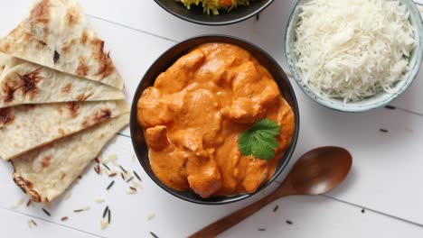 Fresh-and-tasty-Butter-Chicken-served-in-ceramic-bowl--Indian-traditional-dish