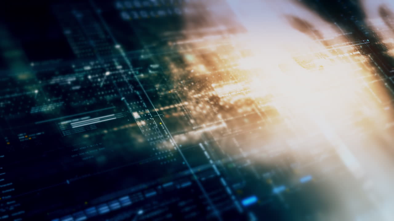 Advance metaverse, hi-tech digital data telemetry with encrypted numbers, display dynamic background for computer desktop vertical screen display format