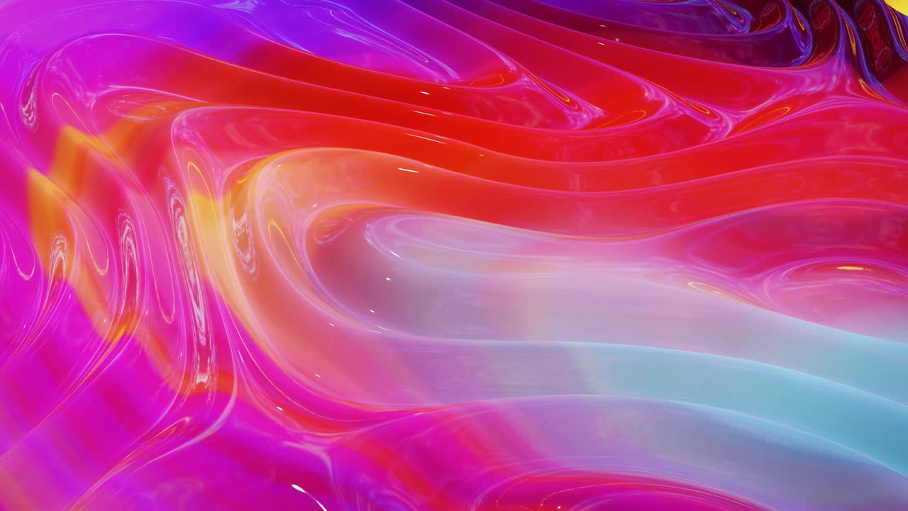 루프 추상 액체 배경 다채로운 대리석 스타일: 패턴, 그라디언트 색상 및 흐름 파동이있는 액체의 아름다운 반이는 파동 표면, 부드러운 부드러운 애니메이션으로 창의적인 밝은 bg.