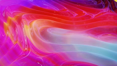 fondo fluido abstracto en bucle estilo de mármol multicolor. hermosa superficie ondulada brillante de líquido con patrón, color de gradiente y ondas de flujo en él. bg creativo brillante con animación suave y suave.