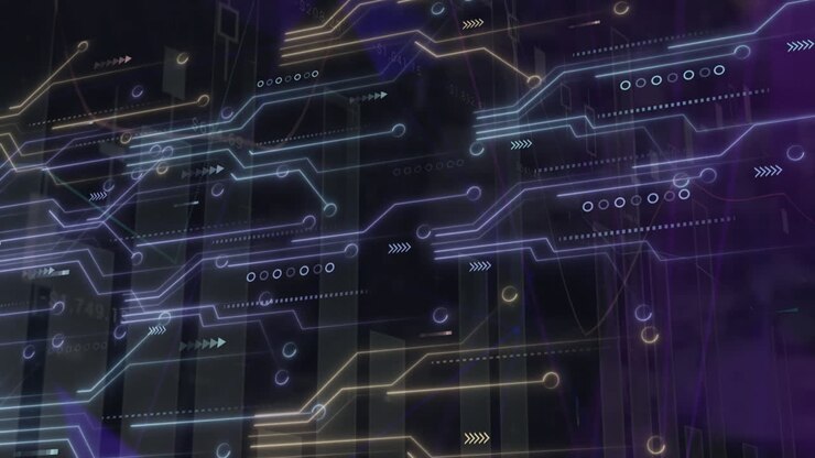 Animation of network of connections over diagrams