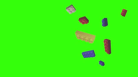 piezas de animación en pantalla verde tecla de croma, elemento de fuente gráfica