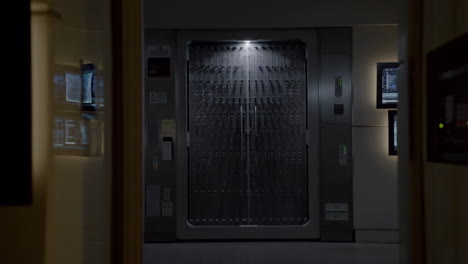 elevator in a sci-fi corridor