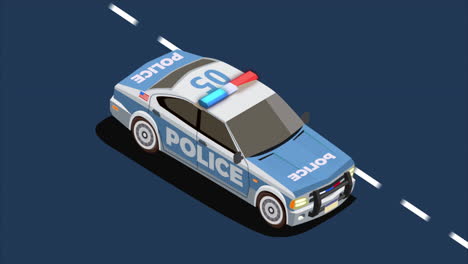 coche de policía isométrico